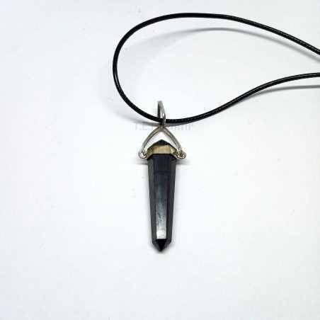 Pendentif en Shungite à Double Terminaison