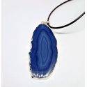 Colgante Chapa Agata Azul