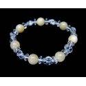 Quartz Clover - Yellow Jade Ball Bracelet