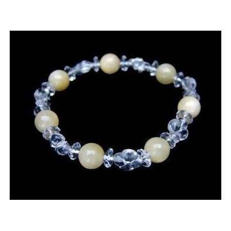 Bracelet Trèfle Quartz - Jade Jaune