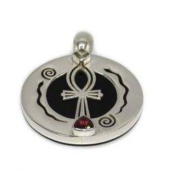 Pendentif Ankh 4 cm. Argent Fi - Onyx