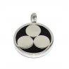 Peace Flag Pendant Onyx Sterling Silver 1,57 inch.