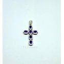 Sterling Silver Amethyst Cross Pendant