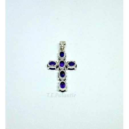 Sterling Silver Amethyst Cross Pendant