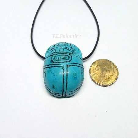 Egyptian Turquenite Scarab Pendant