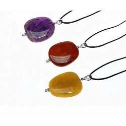 Pendentif 7 Chakras Poli Plat Interchangeable