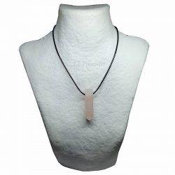 colgante cuarzo rosa generador, punta hexagonal.
