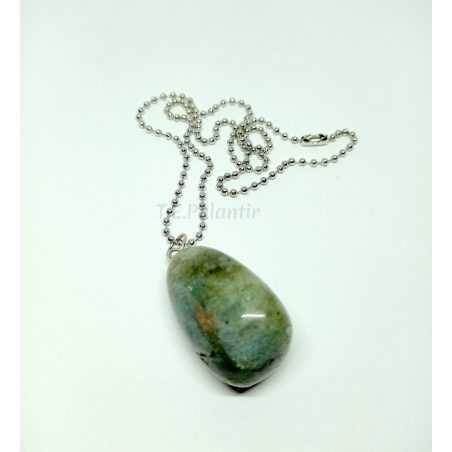 Pendentif Labradorite Roulé Avec Chaîne Boule