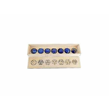 Lapis Lazuli Platonic Solids 7 Ud.