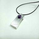 Selenite Pendant with Amethyst Tip Prominer - 2