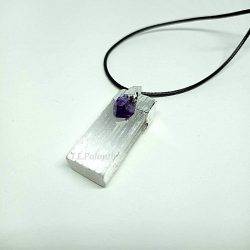 Pendentif Sélénite Avec Pointe Améthyste Prominer - 2