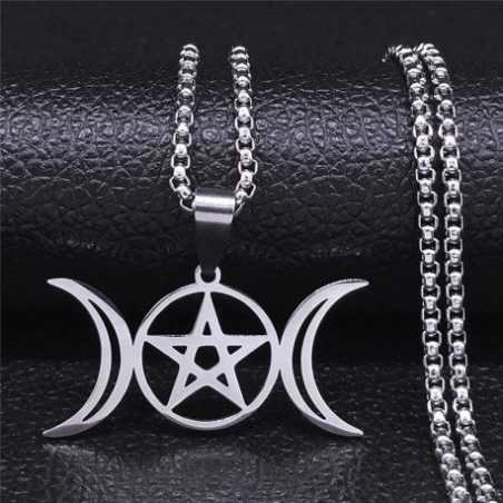 Pendentif Triple Déesse en Acier Byzantin Adarttia Import - 1