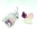 Sachet d'Améthyste - Quartz Blanc - Quartz Rose Brut Prominer - 1