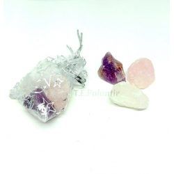 Sachet d'Améthyste - Quartz Blanc - Quartz Rose Brut Prominer - 1