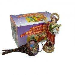 Pack imagen de San Pancracio con amuleto cuerno de la abundancia