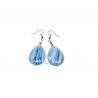 Boucles d'Oreilles Calcédoine Bleue Mod. Larme