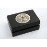 Coffret En Bois Noir Avec Pentagramme En Argent