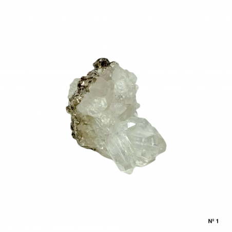 Rough Quartz Druse Pendant Prominer - 4