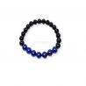 Bracelet en Obsidienne Noire et Lapis Lazuli