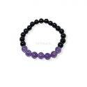 Black Obsidian and Amethyst Bracelet Prominer - 1