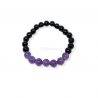 Bracelet en Obsidienne Noire et Améthyste