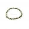 Bracelet Boule de Pyrite 6 mm.