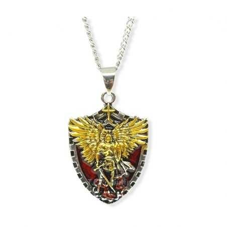 Archangel Saint Michael Pendant with Chain  - 1