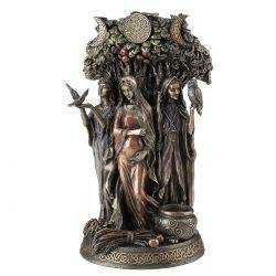Triple Déesse Celtique Figure Résine Bronze Signes Grimalt - 1