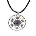 Pendentif Cube de Métatron Avec Améthyste Prominer - 2