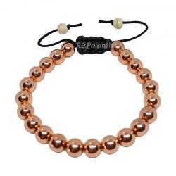 Bracelet Hématite Couleur Cuivre Boule 8 mm. Palantir - 1