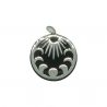 Colgante Fases Lunares Shungit - Acero