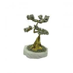 árbol mini con rodados de pirita