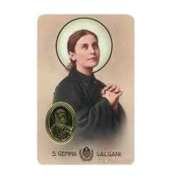 estampa con medalla de Santa Gemma