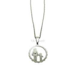 Pendentif Pour Maman Acier avec Chaîne