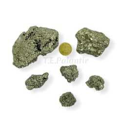 Pierre Pyrite Étincelle Différentes Tailles