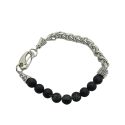 Pulsera Acero y Ojo de Tigre ó Lava (A Elegir)