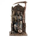 Santa Muerte figura de resina bronce