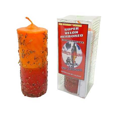 Big Candle with Herbs of Combatant