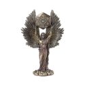 Figure Ange Métatron avec Cube Géométrique Résine Bronze