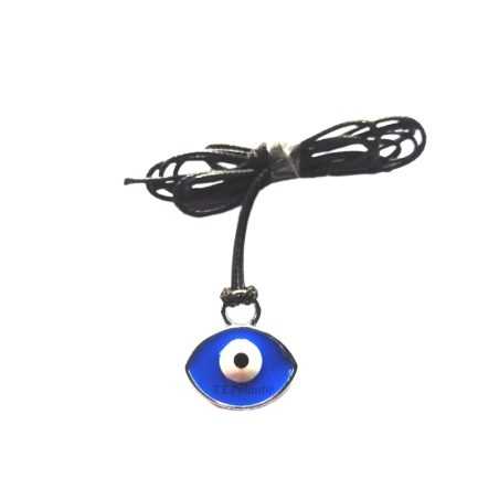 Steel Oval Turkish Eye Pendant