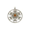 Pendentif Cube de Métatron Avec Améthyste