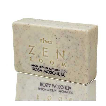 jabón exfoliante de rosa mosqueta para limpieza facial