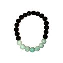 Black Obsidian and Amazonite Bracelet