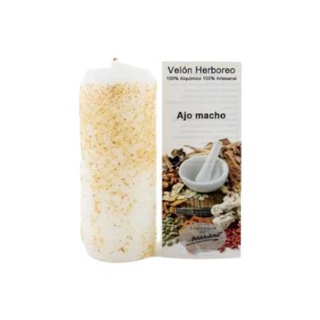 Big Candle with Herbs of the Male Garlic ("Ajo Macho")