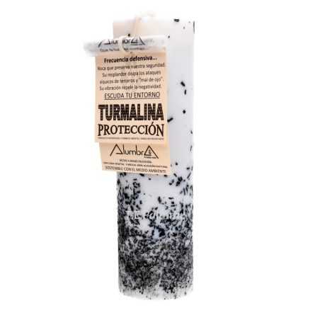 Handmade Candle with Tourmaline - Protection