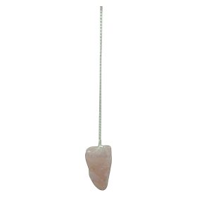 raw rose quartz pendulum