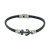 Bracelet ancre en cuir et acier inoxydable