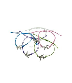 pulsera paloma de la paz nudo ajustable
