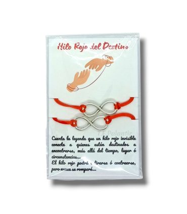 Red string bracelet of destiny, pack of 2 units