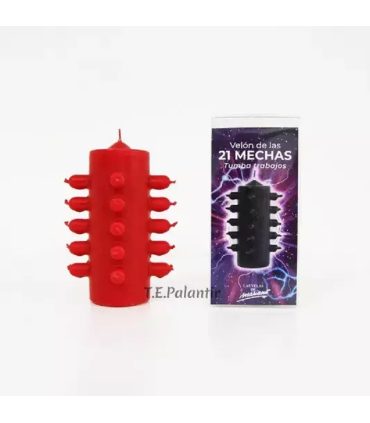 21-wick red candle to bring down labors of love.